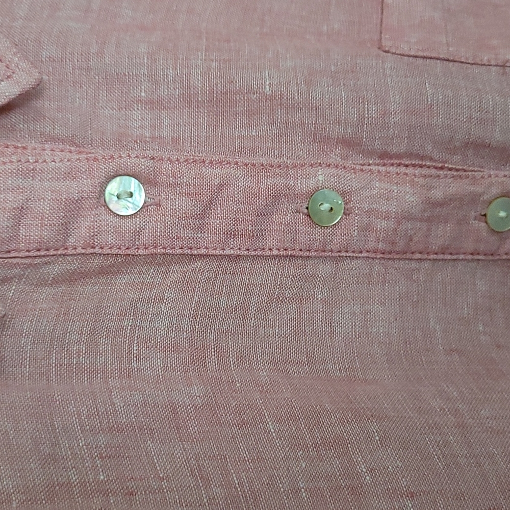 Pink linen button down - Picture 4 of 5